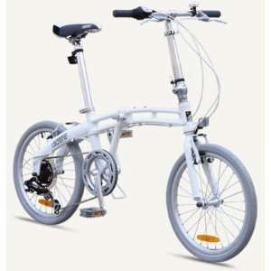 GOTHAM2 Citizen Bike 20 7 Speed Folding Bike with Alloy Frame (Pearl 