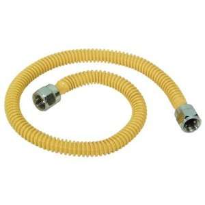   TUBE 3/8 ID 1/2OD FLARE NUT YELLOW COATED SS GAS CONNECTOR