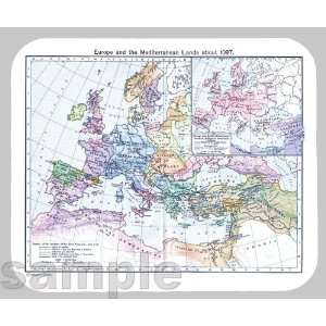  Europe Map 1097, First Crusade Mouse Pad 