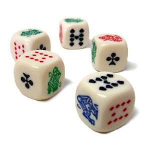  Colored Poker Dice   Set of 25 Dice