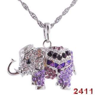 Keyword rhinestone crystal enamel animal long chain pendant necklace 