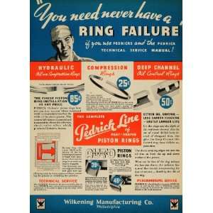   Heat Shaped Piston Rings Wilkening   Original Print Ad