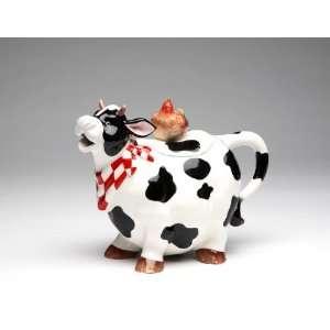 Wilbur the Cow Cabbie Ceramic Teapot 