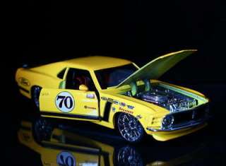 1970 Ford Mustang Boss 302 PRO RODZ Diecast 124 Scale #70 Yellow MIB 