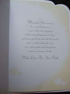 1st 25th 30th 40th 50th 60th ~ WEDDING ANNIVERSARY CARD  