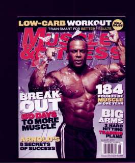 Muscle and Fitness Magazine August 2004 Low Carb Work  