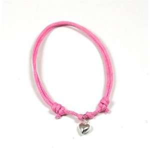   Girls 925 Silver Pink Cord Bracelet With Heart Jo For Girls Jewelry