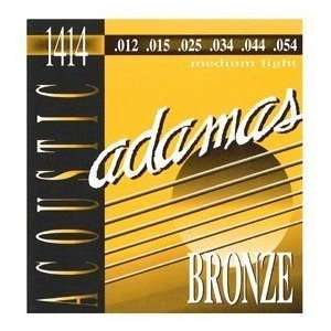  Adamas Acoustic Guitar Strings Bronze Med. Light 12 54 