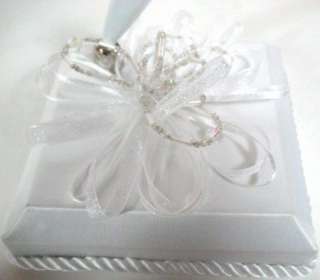NEW White Beaded Wedding Guest Book Pen  