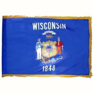    Wisconsin Flag 4X6 Foot Nylon PH and FR Patio, Lawn & Garden