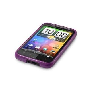 Purple Circle TPU Crystal Silicone Case for HTC Inspire 4G / Desire HD 