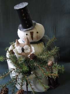 Primitive Folk Art Christmas Snowman & Owl ~ KIT  