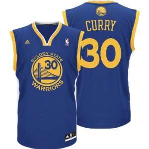  Stephen Curry Kids (4 7) Jersey adidas Blue Replica #30 