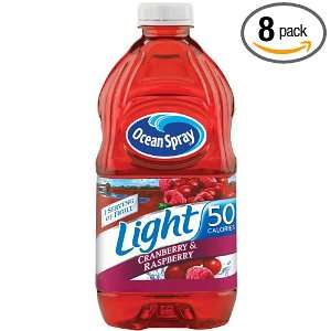Ocean Spray Light Cranberry Raspberry Juice, 64 Ounce (Pack of 8 
