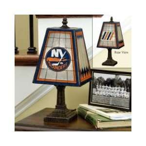   ART GLASS TABLE LAMP (14 Tall with 7 Wide Glass Shade) Sports