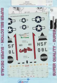 48 SuperScale Decals P 38J 392nd 393rd FS 48 581  