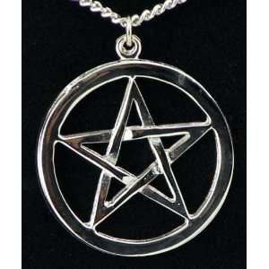  Woven Pentagram Necklace Goth Black Metal Wiccan Occult 