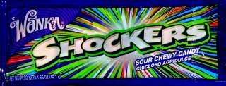 WONKA SHOCKERS   EXTREME SOUR CHEWY CANDY   XTREME CANDIES   5 Packs 