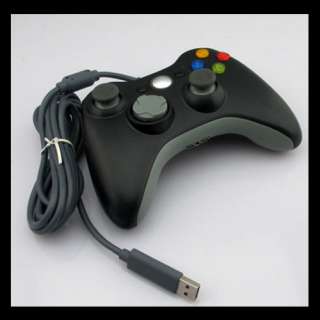 Black Wired USB Game Pad Controller For MICROSOFT Xbox 360&Slim PC 