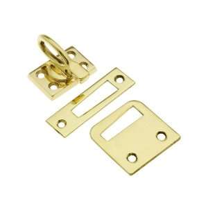 Solid Brass Casement Window Latch with Ring Handle in Unlacquered 