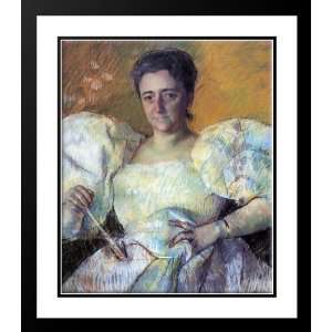  Cassatt, Mary, 20x23 Framed and Double Matted Portrait of 