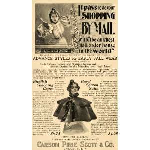  1896 Ad Carson Pirie Scott Cape Clothing Suit Fashion 