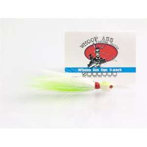  WhoopAss 1/4 oz Chartreuse Bucktail Jig 3 Pack Sports 