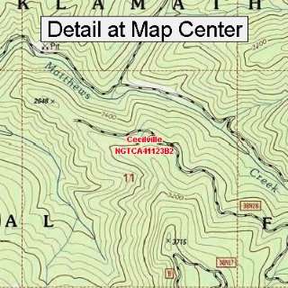  USGS Topographic Quadrangle Map   Cecilville, California 