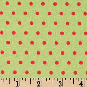   Polka Dot Confetti Green Fabric By The Yard Arts, Crafts & Sewing