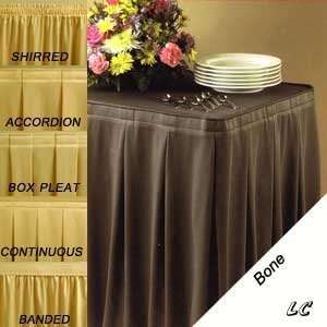   Bone Wyndham Banquet Fitted Table Skirts Wholesale
