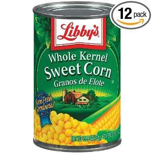 Libbys Whole Kernel Sweet Corn, 15 Ounce Cans (Pack of 12)  