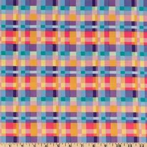  43 Wide Good Vibrations Ribbon Plaid Multi Fabric By The 