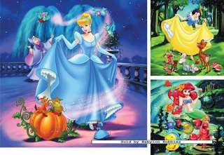   jigsaw puzzle 49 pcs Disney   Snow White Cinderella Ariel (3x)  