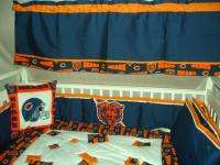 Baby Nursery Crib Bedding Set w/Chicago Bears fabric  