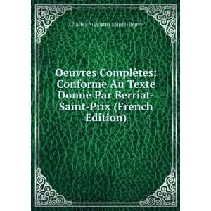    Saint Prix (French Edition) Charles Augustin Sainte Beuve Books