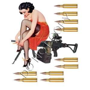  Big Guns WWII Nose Art Pinup Decal s166 Musical 