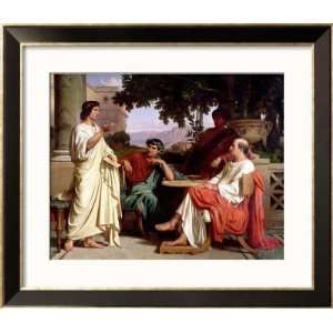  Horace, Virgil and Varius at the House of Maecenas Framed 
