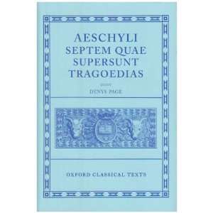   Tragoedias (Oxford Classical Texts) [Hardcover] Aeschylus Books