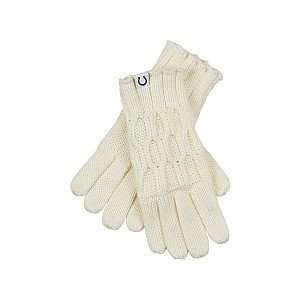   Colts Womens Cream Knit Gloves One Size Fits All