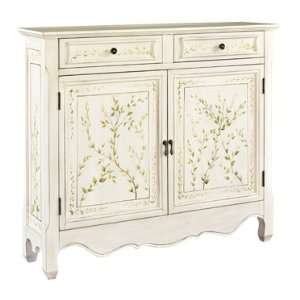  White Hand Painted Console by Powell