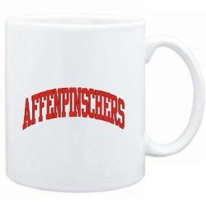 Mug White  Affenpinschers ATHLETIC APPLIQUE / EMBROIDERY  Dogs 
