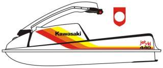 Kawasaki 440 / 550 JetSki Graphics Decal Kit   New PWC  
