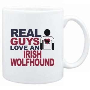  Mug White  Real guys love a Irish Wolfhound  Dogs 
