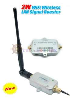 Wireless WiFi LAN Signal Booster Amplifier W Antenna 2W  