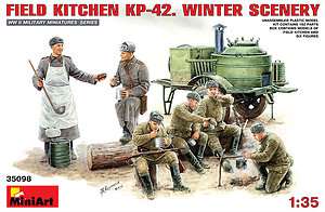Miniart 1/35 Field Kitchen KP 42. Winter Scenery#35098  