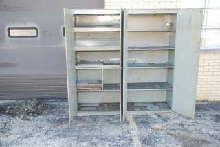 Wooden Two Section Tool Storage Cabinet with Two Doors INV498  