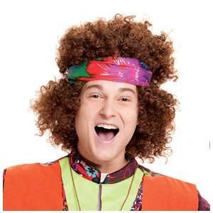  Hippie Afro Wig Adult   Brown Toys & Games