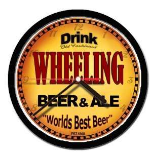  WHEELING beer and ale cerveza wall clock 