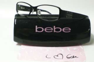 BEBE AMAZED BB5013 5013 JET EYEGLASSES AUTHENTIC 51  