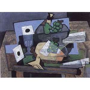   Life with Grapes & Clarinet by Georges Braque 29x23 